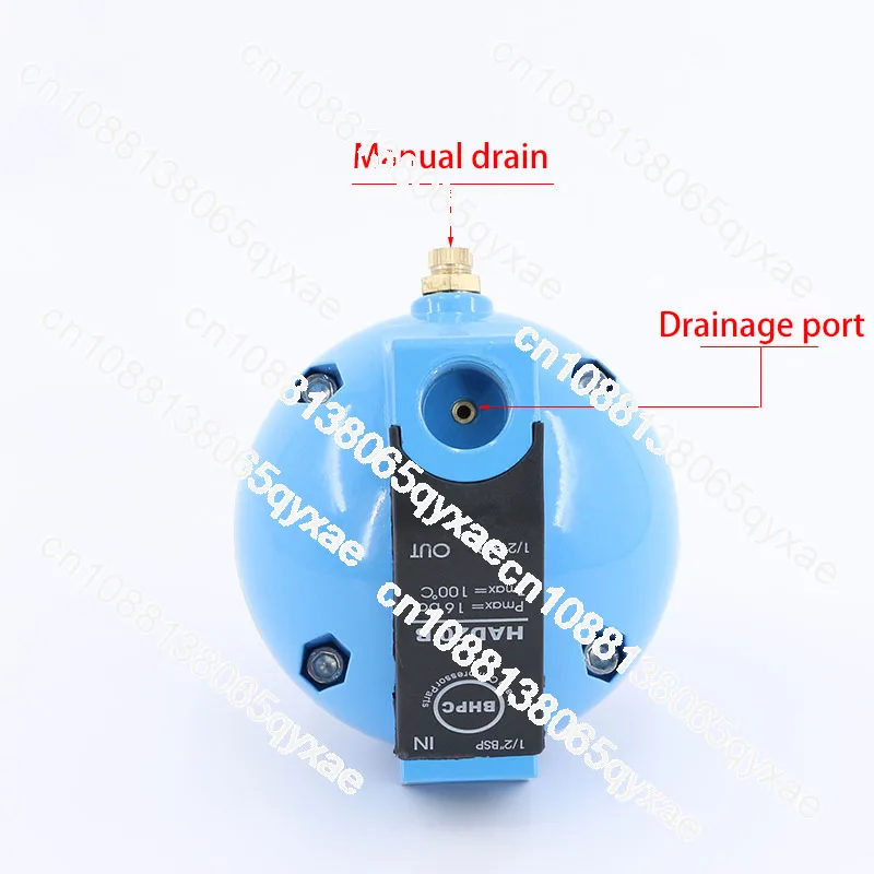 Round Ball Float Type Air Compressor Water Drain Valve 1/2 