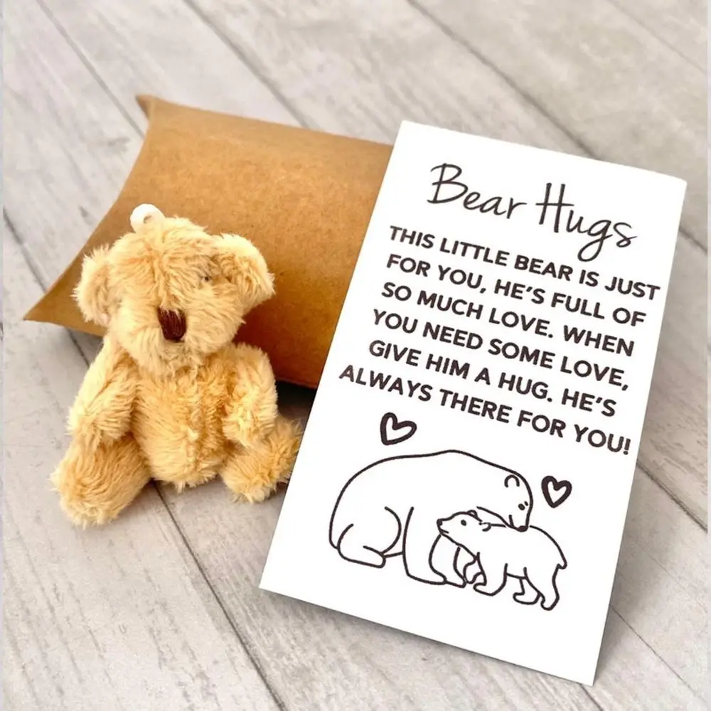 

Cute Movable Plush Bear Mini Bear Hugs Gifts Box Handmade Plush Child Toy For Kids