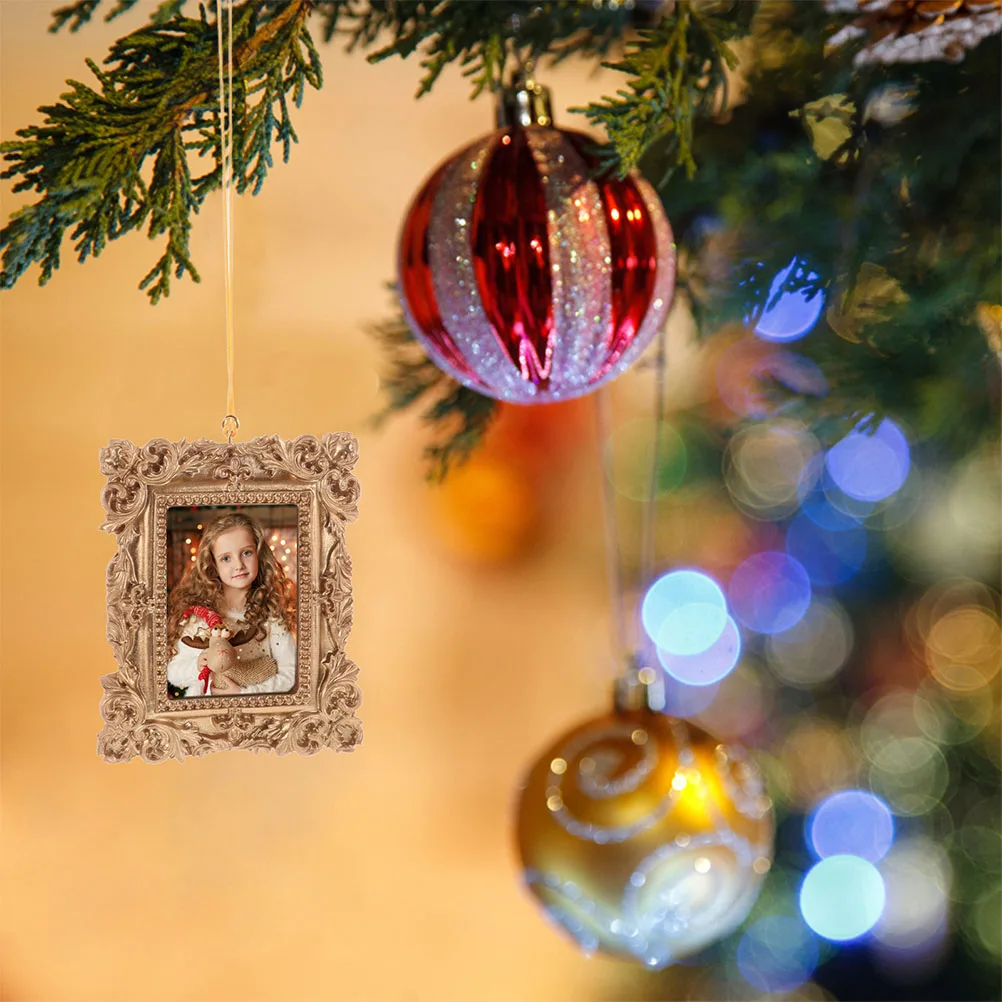 Home Decor Photo Frame Wall Hanging naments Creative Install Vintage Picture Display Christmas Tree Rustic Furniture