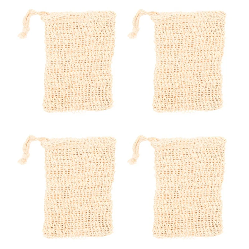 

Shower Bath Sisal Soap Bag Natural Sisal Soap Bag Exfoliating Soap Saver Pouch Holder 200Pcs