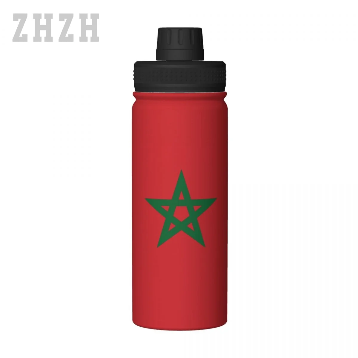 Unisex Sports Water Thermos Bottle Morocco Flag Moroccan 304 Stainless Steel Double-layer Insulation Cold And Hot Travel