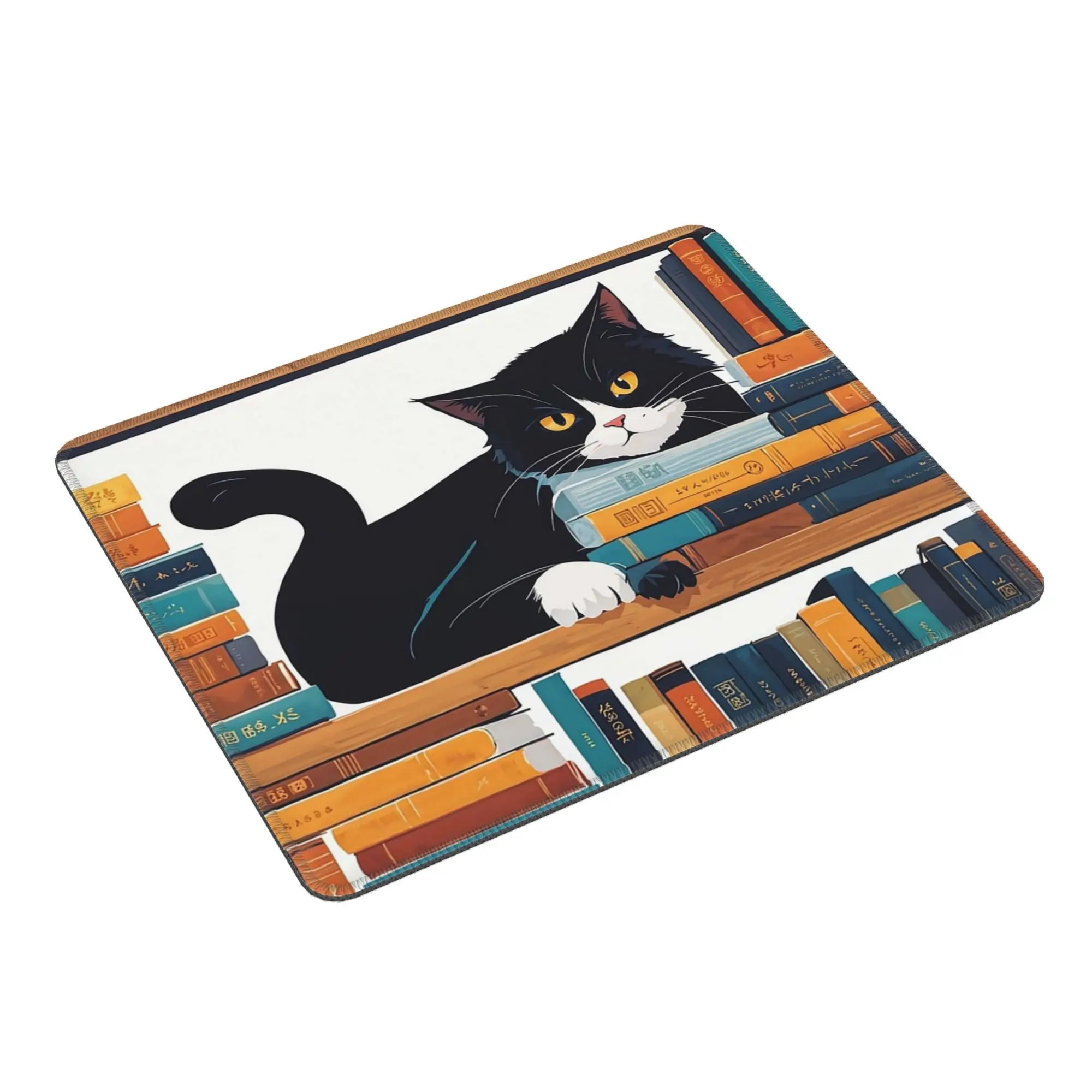 

cute tuxedo cat and bookstore Mouse Pad Computer Keyboard Mouse Mat Gamer PC Laptop Desk Mat Office Table Mats