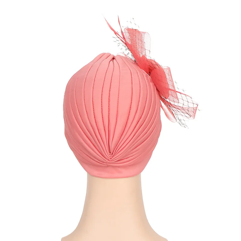 Turbante de flores grandes para mujer africana, gorro de quimio, Hijab musulmán, pañuelo para la cabeza para pérdida de cabello, pañuelo para boda