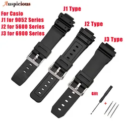 16mm High Quality Rubber Watchband for Casio DW-5600/5610 DW6900 DW9052 GW-M5610/5600 Straps TPU Bracelet Replacement Wristband