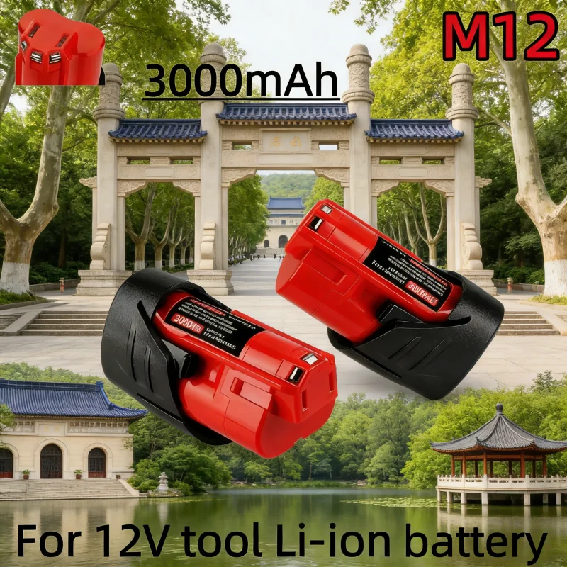 12V 3000mAh rechargeable li-ion battery for Milwaukee M12 XC 48-11-2410 48-11-2411 48-11-2401MIL-12A-LI Cordless Tools Battery