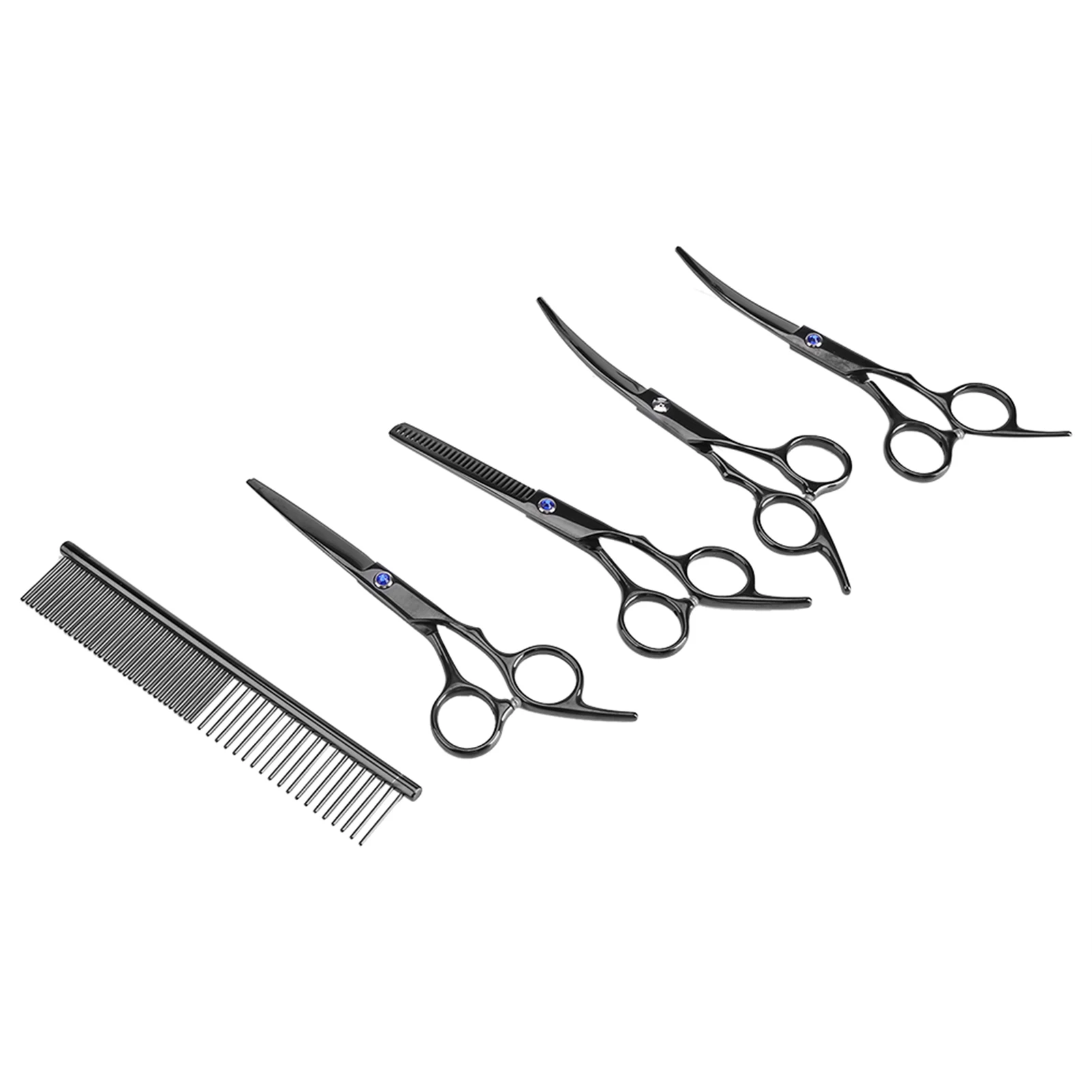 

7Pcs Pet Grooming Scissors Kit Dog Cat Hairdressing Shears Set Cutting Thinning Haircut Tools