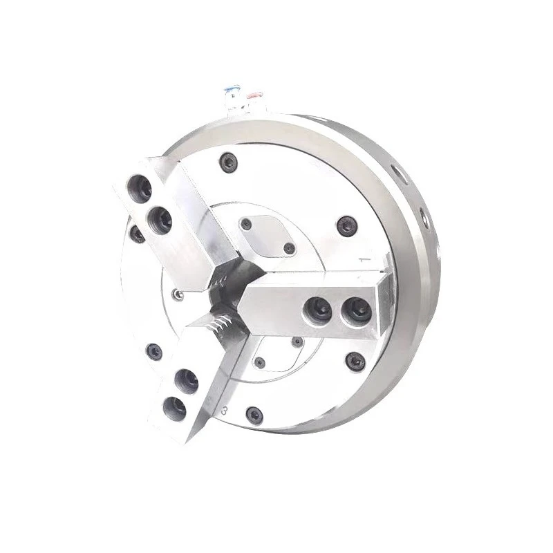 

Front pneumatic chuck three-jaw hollow numerical control lathe machine tool cutting and welding all-through hole