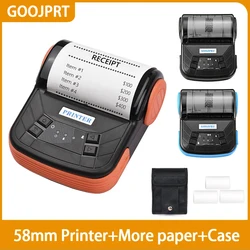 80mm Thermal Printer Portable Mini Receipt Ticket Mobile Pocket Bill Printer Bluetooth Wireless Android Phone PC Mini Printer