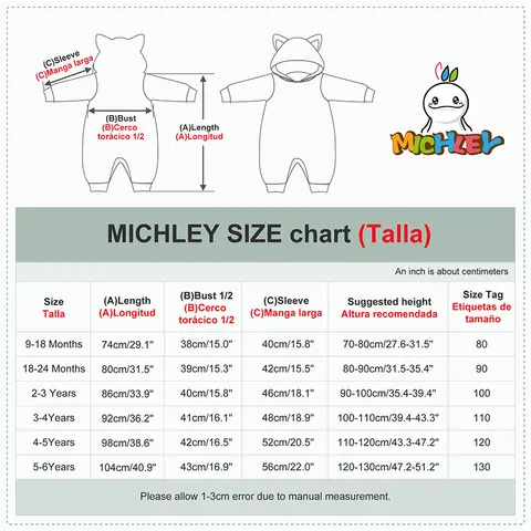 MICHLEY Söt flanellbarn sovsäck säck sovsäck vinter varm pyjamas pyjamas för flickor pojkar barn 1-6T 10 best sales sovsäck för bebis - №8