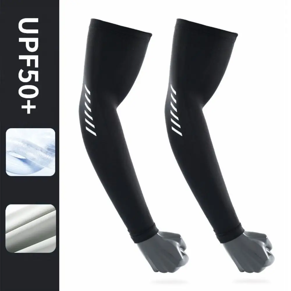 

1 Pair New Breathable Arm Sleeve UV Protection Thin Ice Fabric Sleeve Quick Dry Cycling Sport Sleeve Outdoor