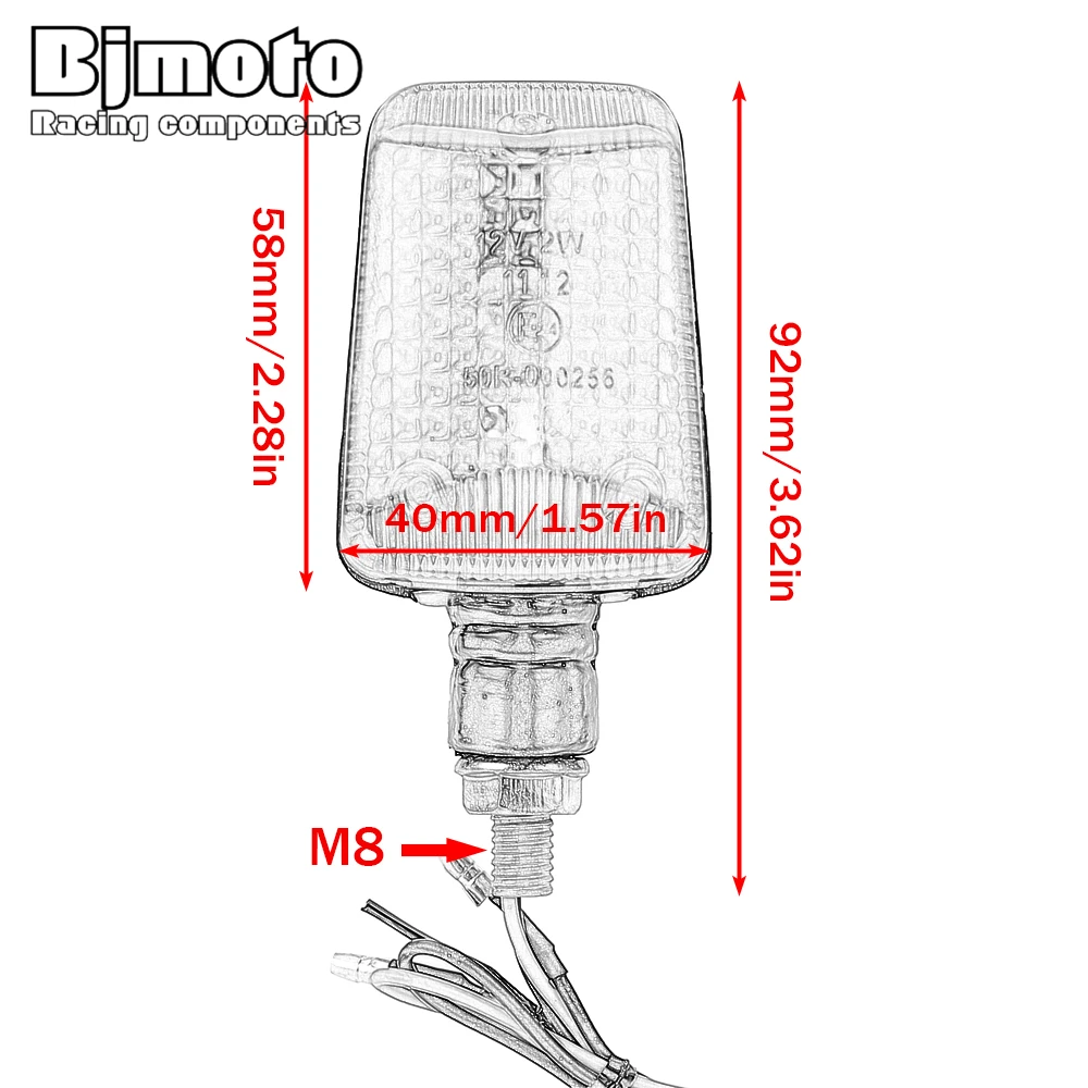2Pcs Universal Motorcycle Turn SignalIndicator Lights Lamp 12V Amber BulbBinkers Fashers Sidemarker For K-TM Honda Yamaha Suzuki