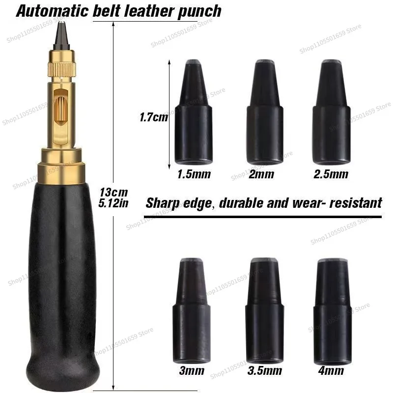 For Automatic Belt Punch Interchangeable Multi-Head Belt Bag Leather Goods, Multifunctional Muffler Leather Punch Punch
