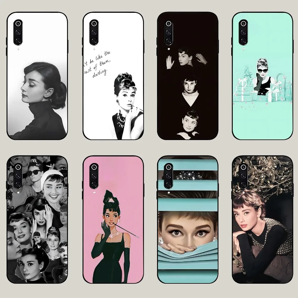 Audrey Hepburn Phone Case For Xiaomi 11 Redmi Note 11 5G 8T 9A 9 10T Note8Pro Note9 12SUltra Black Case