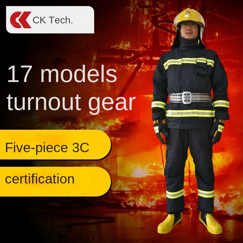 Ck Tech. Vlamvertragende Kleding Brandveilig Waterdicht Heatproof Beschermende Slip Kleding Helm Laarzen Riem Doek Broek Set