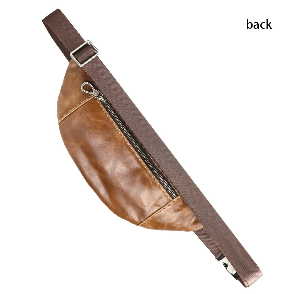 URBAN MASTER Retro Commuter Genuine Leather Chest Bag For Men, Classic Crossbody Shoulder Purse 1672
