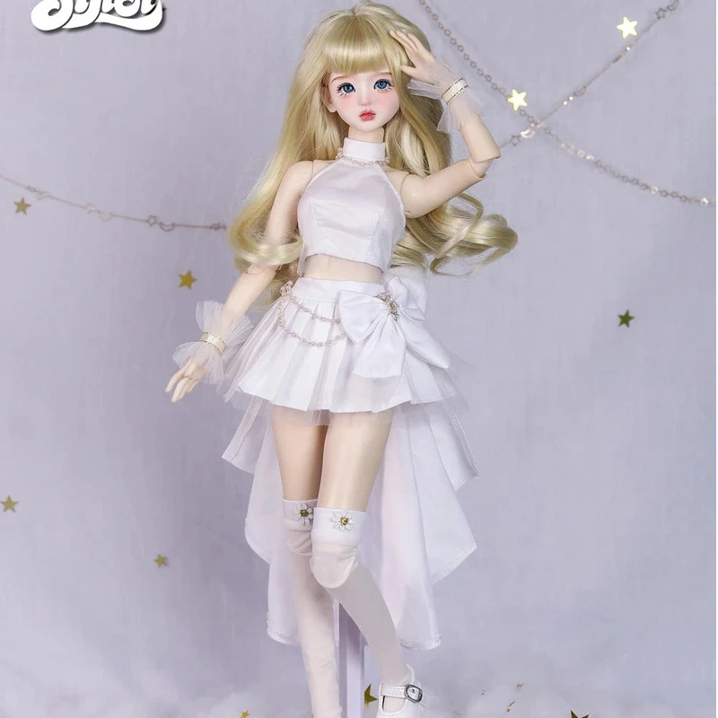 Yinxi Limited Series Bjd Doll Full Set 1 4 Size Mjd With Makeup Silver Sequins Stage Outfit Dress Clothes For Adult Collectors