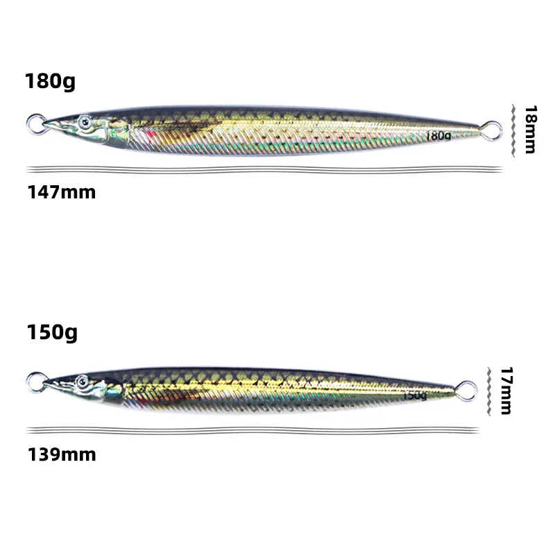 Japan 3D 80g 100g 120g 150g 180g 3D print knife jig jigging lure assist hook slow jig sea bass mackerel tuna boat fishing game