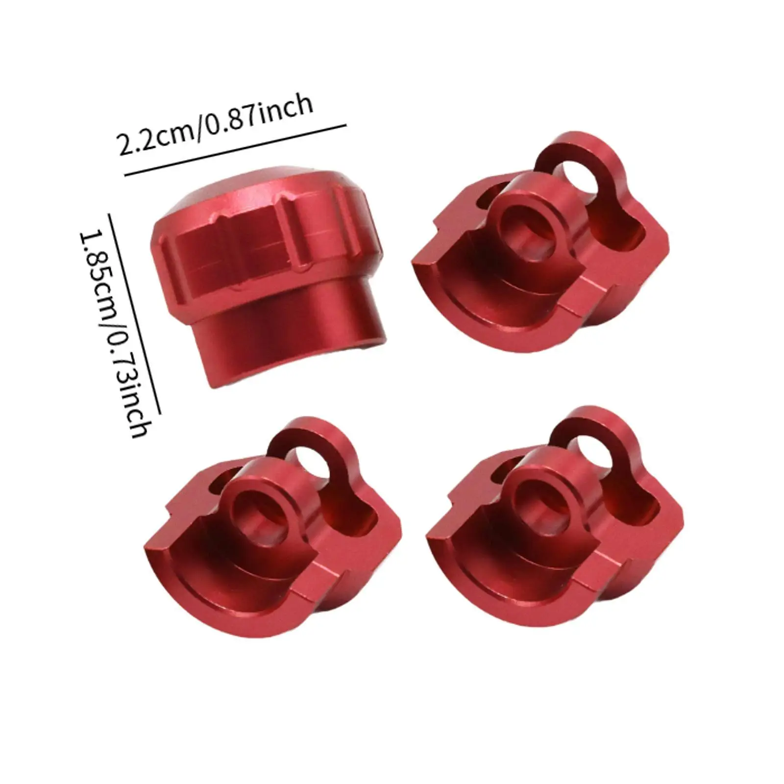 4x 1/8 1/7 ショック キャップ プロテクター 頑丈な RC ショックアブソーバー キャップ Ara106040T2 用