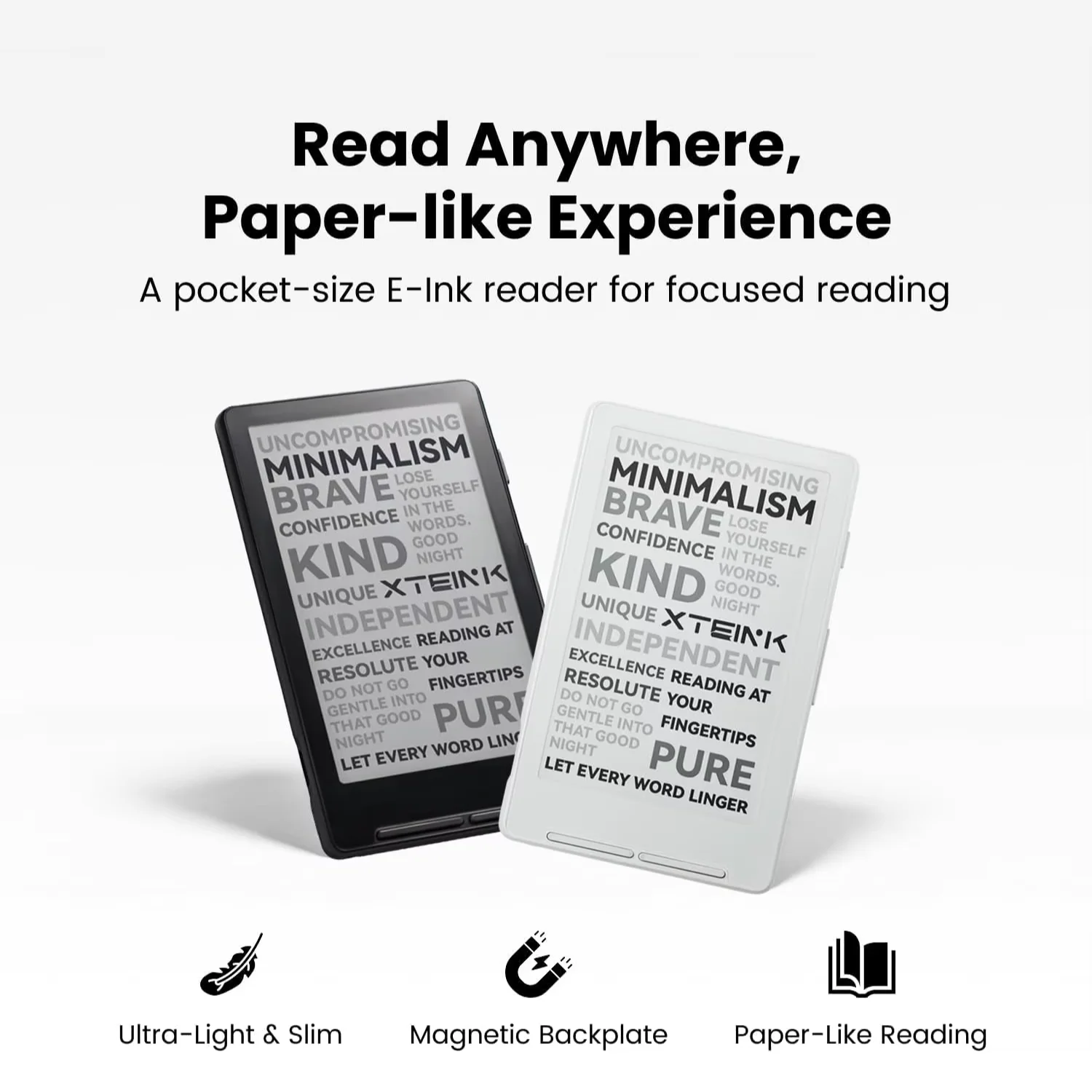 XTEINK X4 E‑Reader 4.3 Inch Magnetic Portable E-Ink Reader Support Multiple Formats No Blue Light Ebook Reader