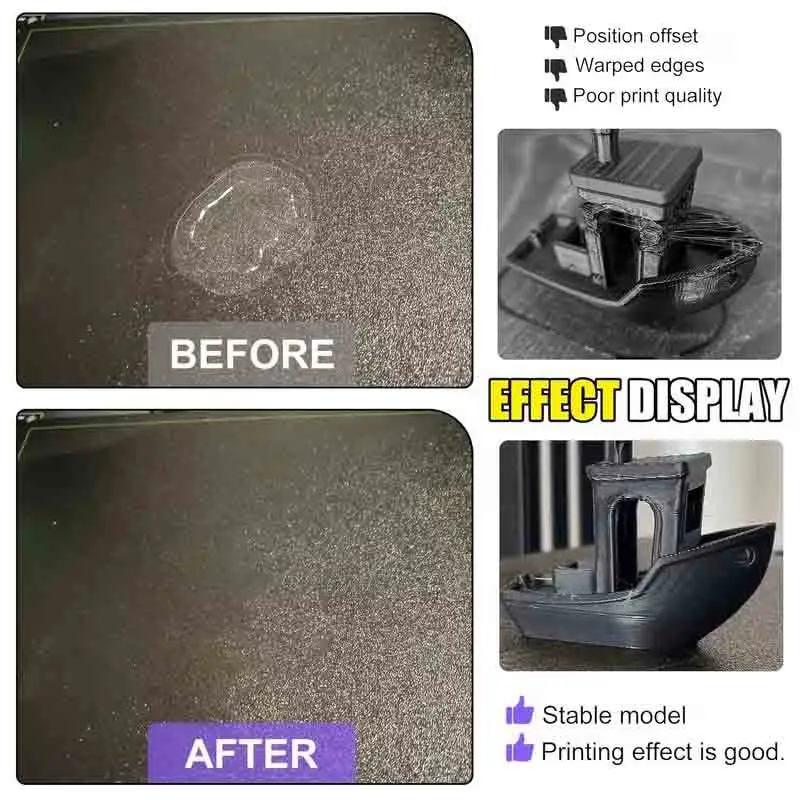 100/200 ml starkes 3D-Drucker-Klebespray, geeignet für PLA-, ABS-, PETG- und TPU-Filamente – reduziert Verziehen und verbessert die Betthaftung – Detail 8