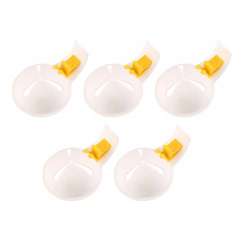 ABJO-5Pcs Separador de yema de huevo y clara de huevo, Gel de silicona, filtro de concha de clara de huevo, suministros de cocina para hornear, mano de obra fina