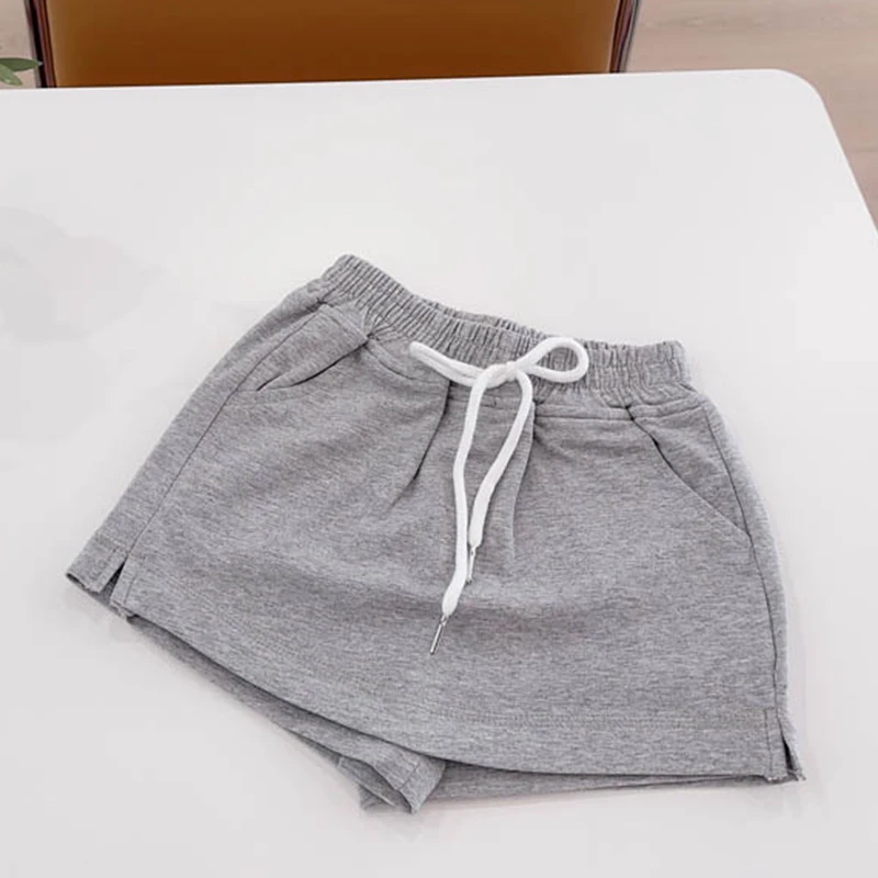 

Spring Summer kids Girls Short Skirt Drawstring Tennis Sporty Skirts Solid Cotton Children Skirt Casual Girls Short Pants 3-9T