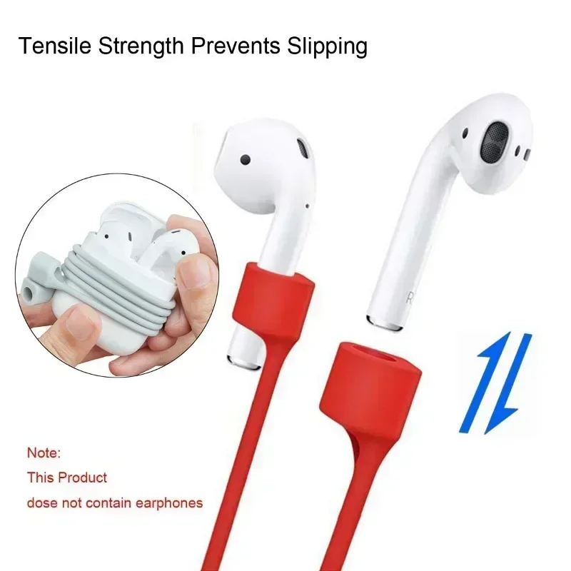 Anti-Lost Soft Silicone Earphone Rope Holder Cable for AirPods 1 2 3 Pro Wireless Bluetooth Headphone Neck Strap String Lanyard