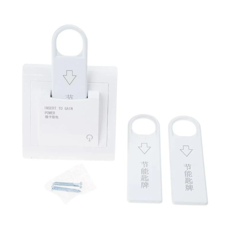 Type-86 Insert Magnetic Card Switches for Energy-saving Insert Key with 3 Cards Office Building Hotel Apartment Switches