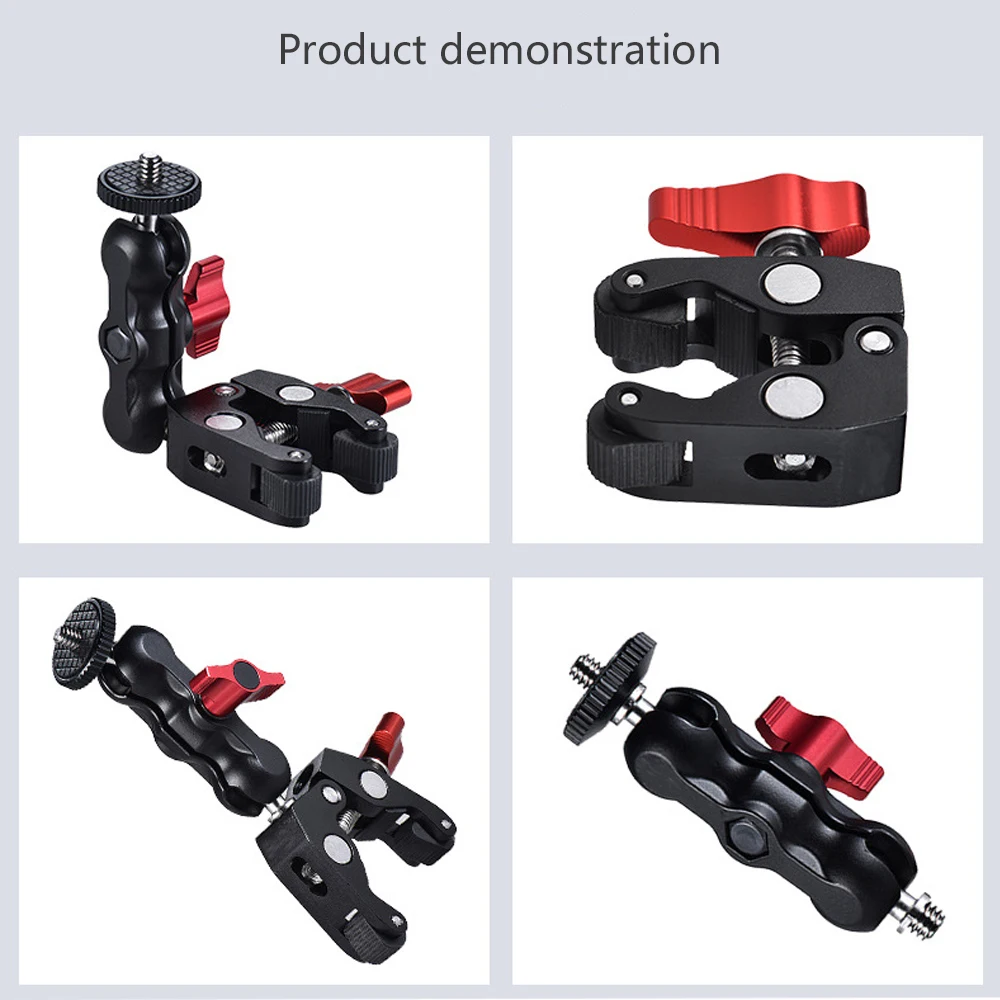 ذراع سحري عالمي من Probty مزود برأس كروي صغير ذراع سحري لملحقات كاميرا سوني/كانون/نيكون