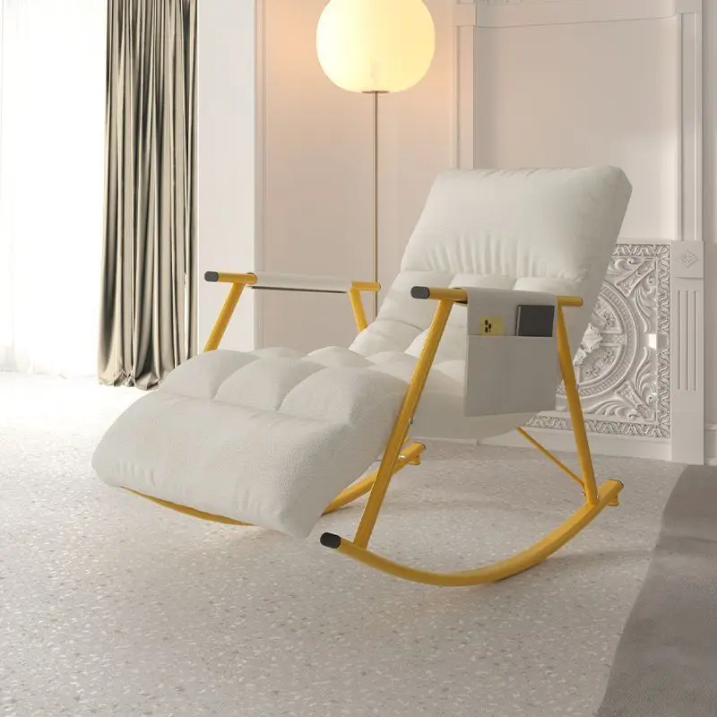 Armchair Cozy Lazy Sofa Nap Living Room Bedroom Balcony Patio Zero Gravity Chair Portable Rocking Recliner Lounge Chair Relaxing