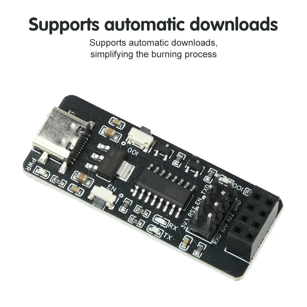 ESP-01/01S Wireless Transparent Transmission Module ESP8266 Serial to WiFi Module Adapter CH340 Type-C ESP-01/01S Adapter Board
