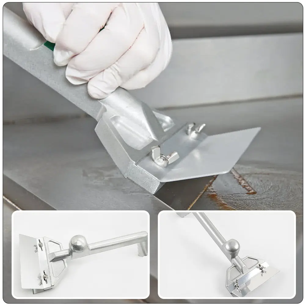 

Professional Heavy Duty Griddle Scraper Stainless Steel Bbq Scraper for Flat Grills Teppanyaki Frying Pans Grill Trays Cleaning