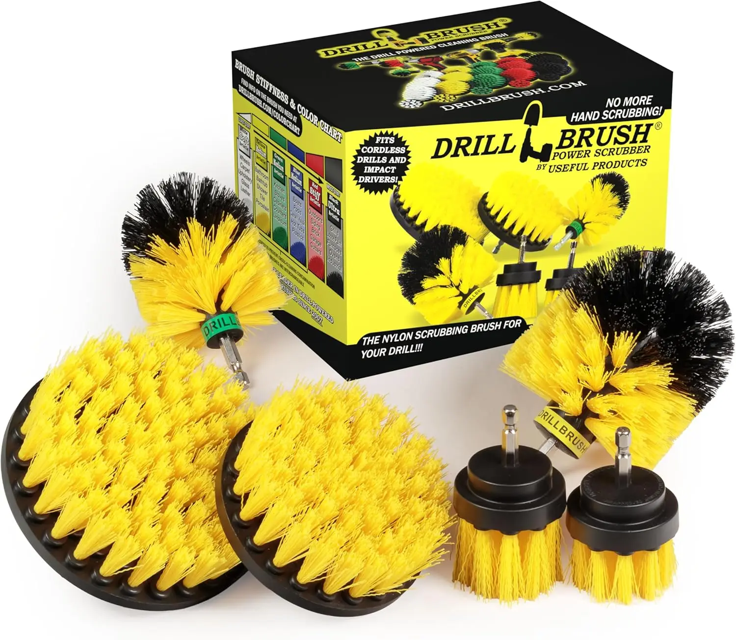 

Drill Brush Attachments for Cleaning Shower, Bathroom, Grout, Tile, Bathtub, Bath Mat, Sink, Tile, Porcelain, Fiberglass