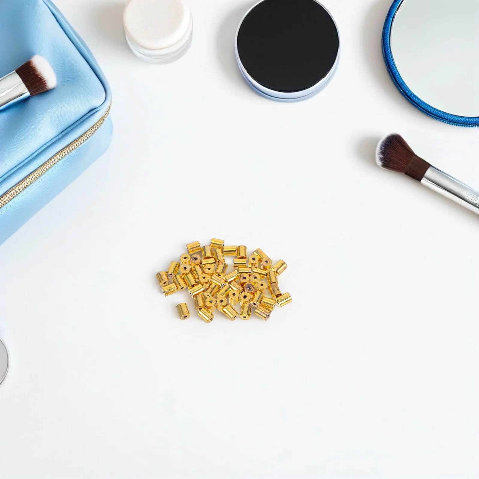 50 قطعة من القرط النحاسي المدمج ظهورهم توافق متعدد الاستخدامات لأنماط القرط المختلفة أقراط مثقوبة ظهورهم ثقب الأذن الخلفي #2