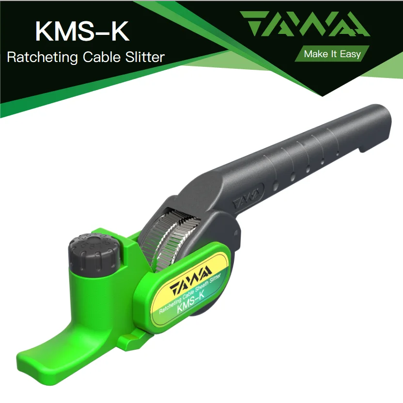 TAWAA-KMS-K Ratcheting Cable Slitter for Cable Diameter ≤ 25mm Slits and Rings, Made of PVC