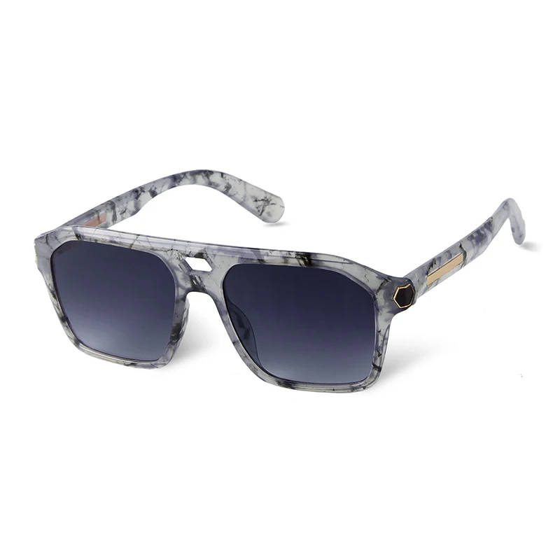 Vintage Leopard Square Sunglasses Women Brand Rectangle Double Bridge Frame Rivets Sun Glasses Men Shades Eyewear Female UV400