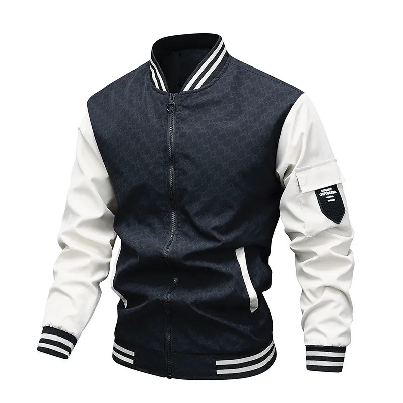 

New Autumn Lightweight Jacket for Men - Youth Collar Baseball Coat