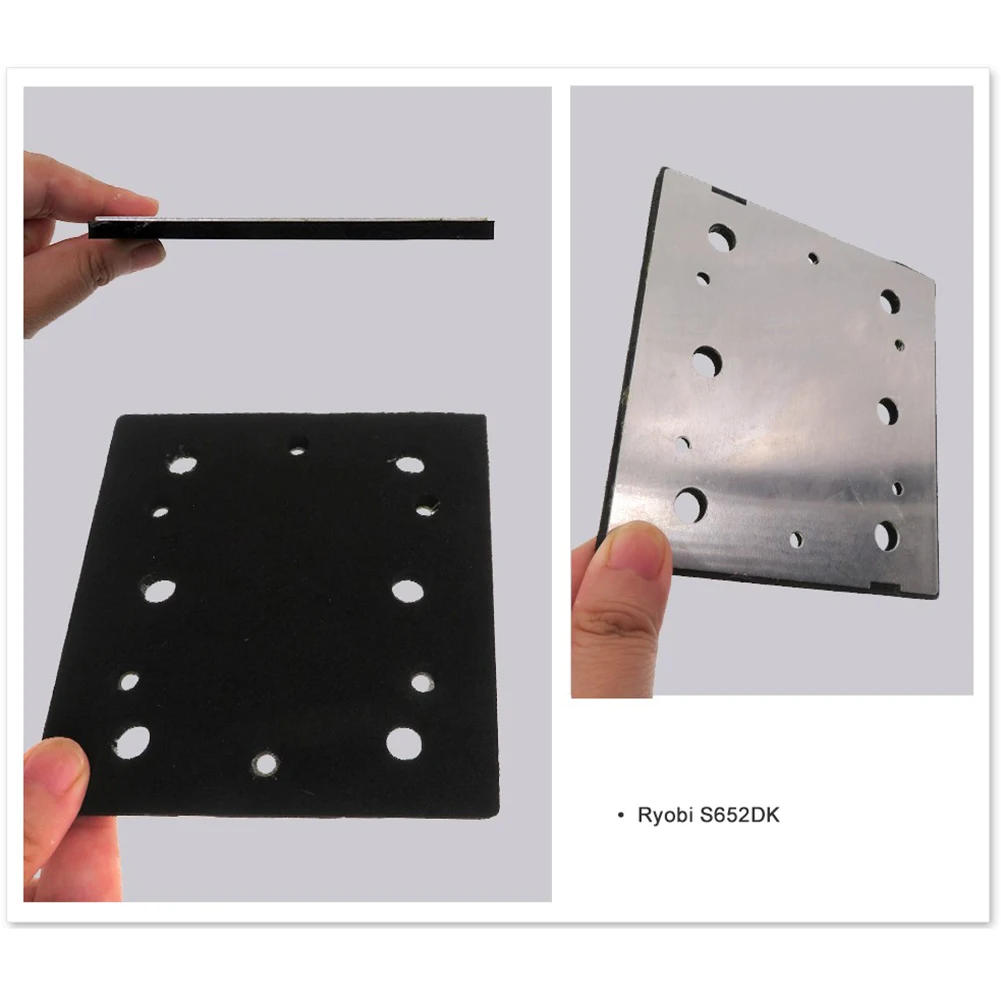 Square Sanding Pad Backing Plate for S650D S652D S652DK S652DG 14000OPM Detail Sander Replacement Part with 6 Hole Pattern