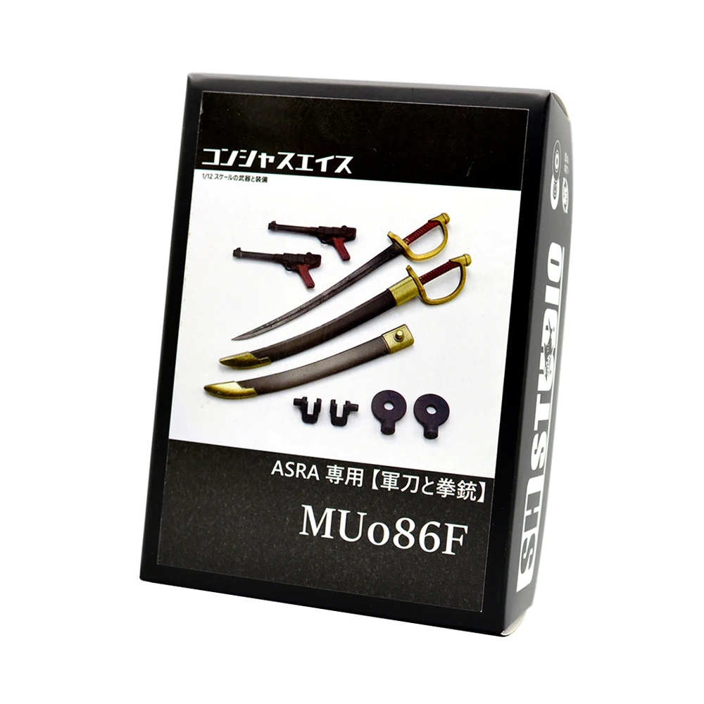 

SH 1/12 MU086F Офицерская серия, военный нож, нож для переноски, пистолет, машина для девочек, смола, модификация GK, аксессуар, модель