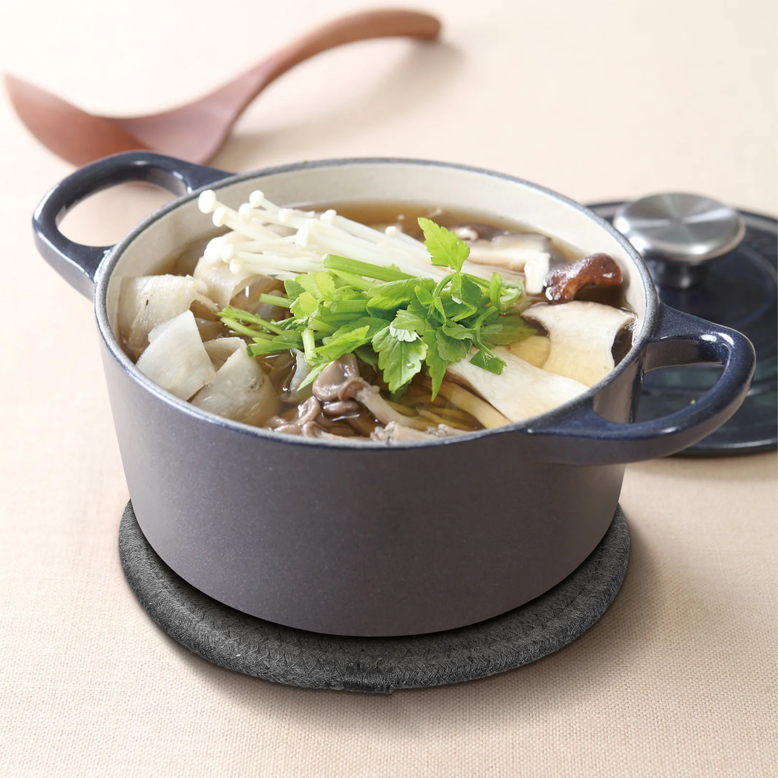 

1Set Cotton Placemats Round Woven Coasters Trivets for Hot Dishes Pot Holders Home Decor Round Placemats Trivets for Hot Dishes