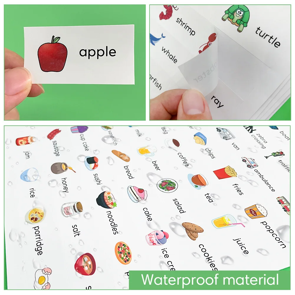 English Words Learning Stickers Decorative Family Daily Routines Sentences Rewards Sticker Teacher Teaching Aids Montessori