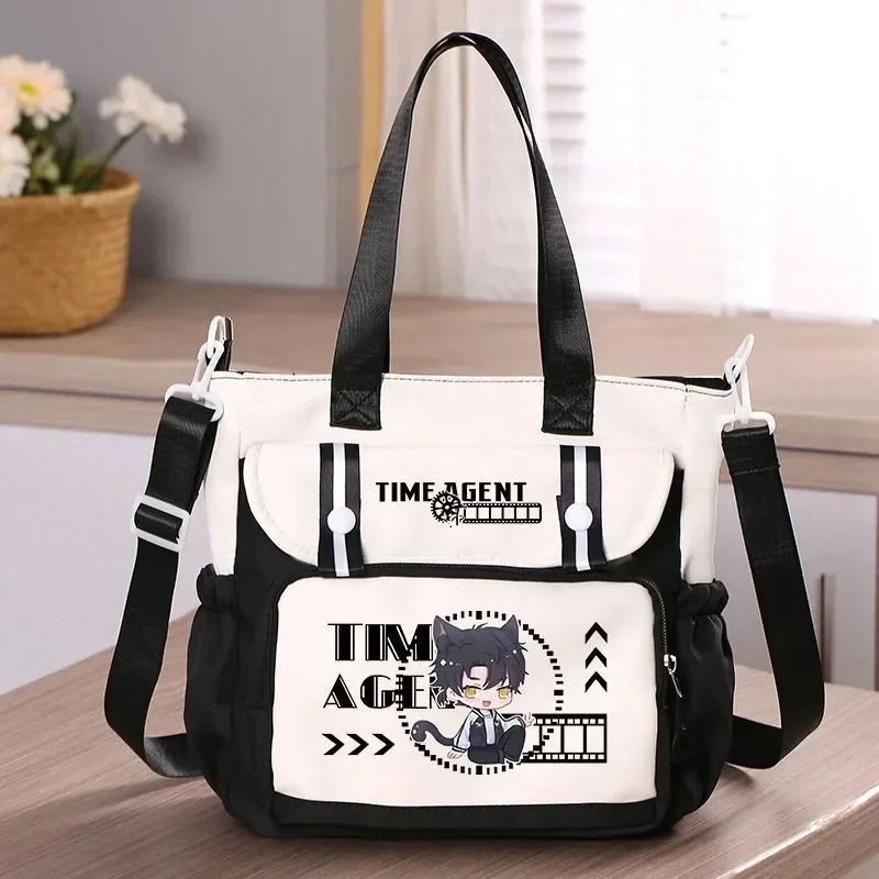 Chibi, Black Red Blue White, Link Click, Student Kids Teens, Anime Messenger Crossbody Shoulder Bags for School Girls Boys