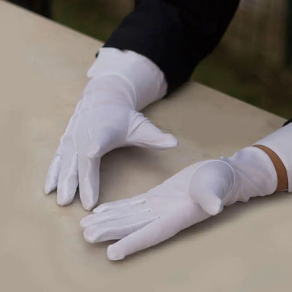 Novo branco luvas formais luvas táticas smoking guarda honra parade santa men inspeção luvas de inverno 1 par presentes do dia dos namorados