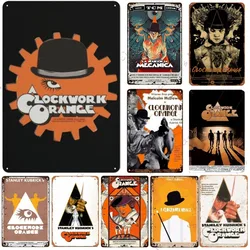 Metal Tin Poster Classic Movie A Clockwork Orange Metal Tin Sign Plaque Poster for Bar Club Wall Home Vintage Wall Plate Pendant