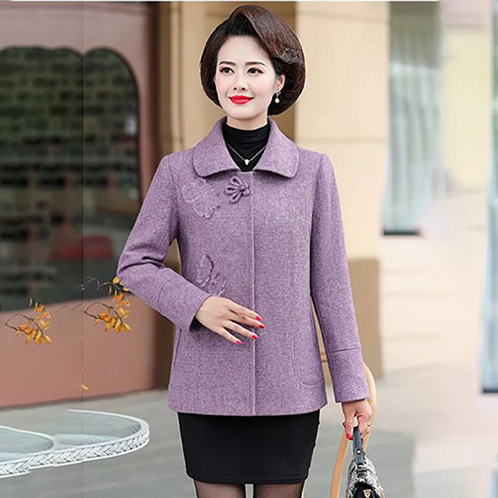 Mom's Fashion Spring Autumn Clothes Are Loose Slim, Leisure Women's Spring Autumn New Embroidered Coats Tide6xl