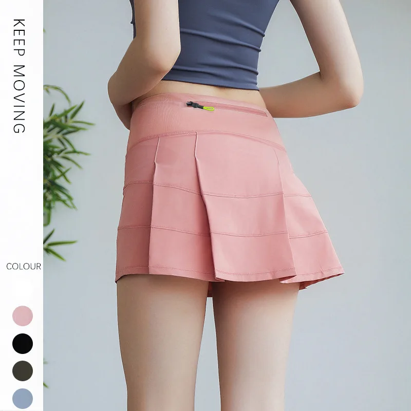 

Women's Fast Drying Pants, Anti Tarnishing, Sports Pleated Short Skirt, Women's Fitness, Running, Tennis Mini Skirt, 2024