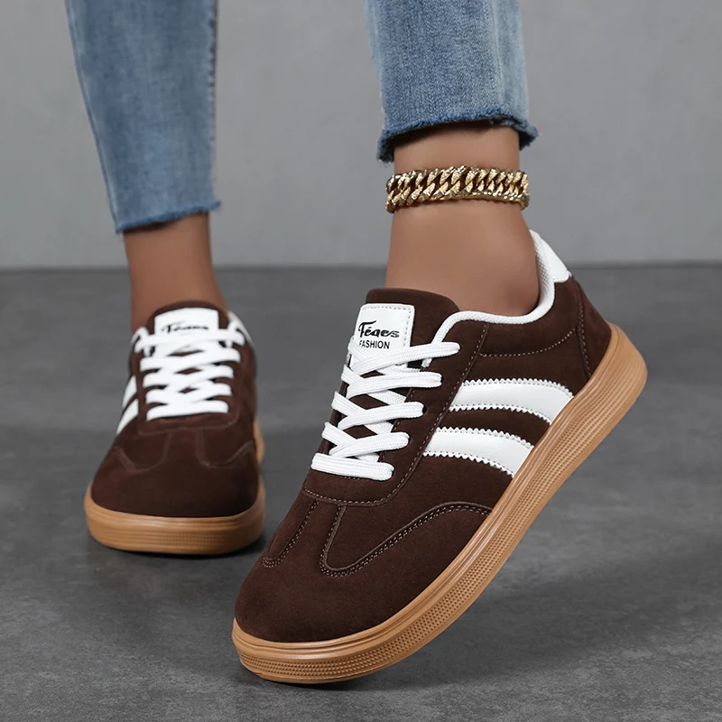Moipheng Women Shoes Versatile Lightweight Breathable Casual Sports Board Shoes Ladies Soft Soled Anti Slip Platform Sneakers_voghion.com