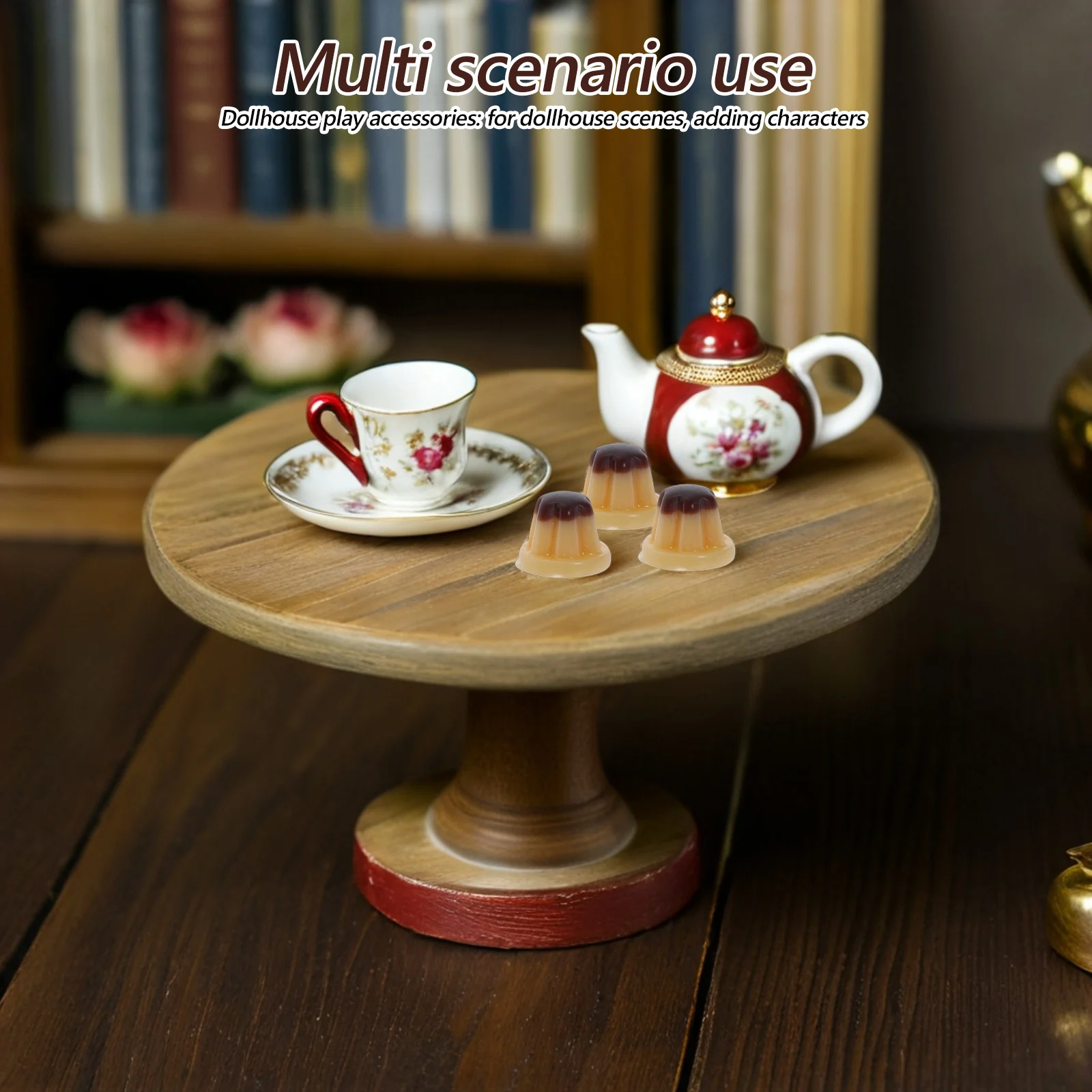 Mini ensemble de pouding à la gelée réaliste, 10 pièces, accessoires de cuisine miniatures créatifs pour maison de poupée, Simulation de jeu, décoration alimentaire