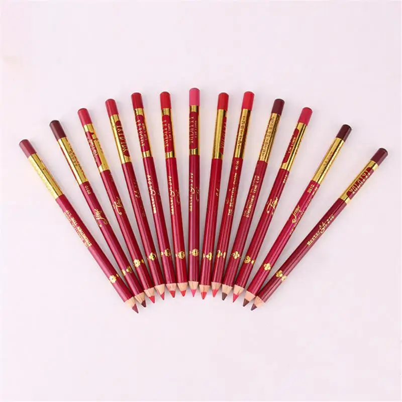 Penna per rossetto velluto nebbia pelle generale trucco per labbra impermeabile Gou Line Pen Lip Liner facile applicazione matita per labbra rotante automatica