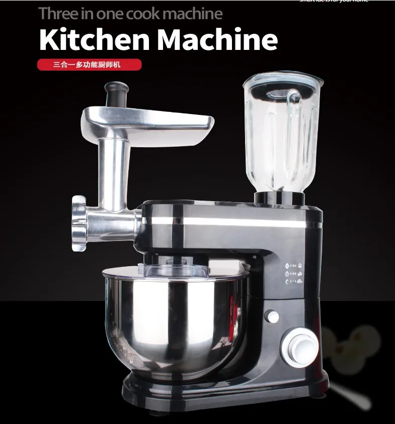 110V kitchen machine household three-in-one multi-functional juicer semi-automatic dough mixer egg beater